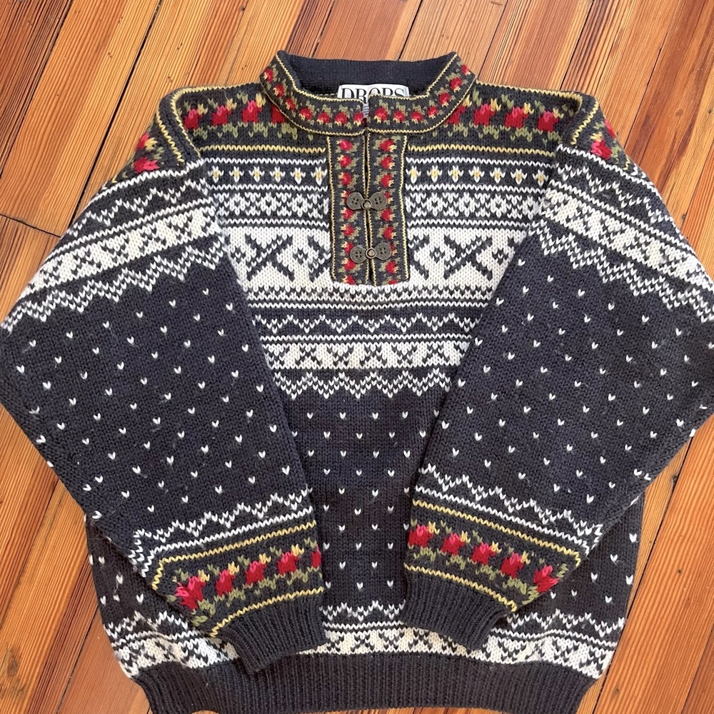 Drops Original Handmade 100% Wool Sweater Size L